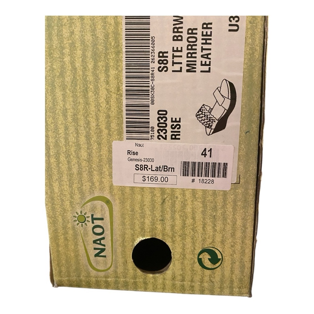 NIB! NAOT Rise ladies shoes Genesis -23030 S8R-Latte / Brown size 41 - Picture 9 of 10